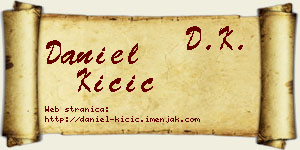 Daniel Kičić vizit kartica